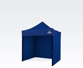 BRIMO Nožnicový párty stan EXCLUSIVE oceľ 2x2 m s 3 stenami modrý