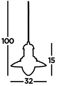 Searchlight 4301AB - Závesný luster na lanku FISHERMAN 1xE27/60W/230V mosadzný