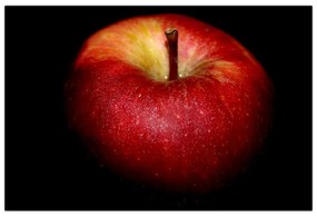 Obraz jablká na čiernom pozadí (90x60 cm)