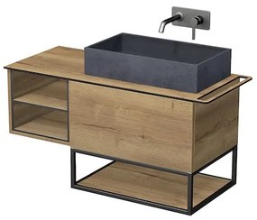 Kúpeľňová skrinka pod umývadlo Naturel Oxo 110x50 cm dub halifax OXO110P701ZKDP, 1 ks