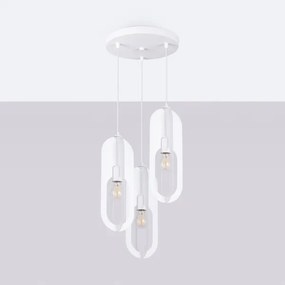 Sollux SL.1361 - Luster na lanku NICUS 3xE27/15W/230V biela