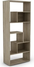 Vysoký regál Zigzag, dub sonoma