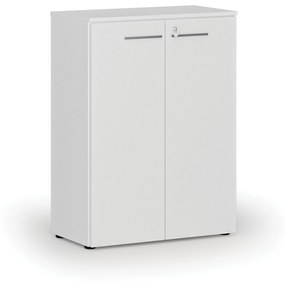 Kancelárska skriňa s dverami PRIMO WHITE, 1087 x 800 x 420 mm, biela