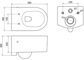 Mexen SOFIA závesná wc misa so sedátkom s pomalým zatváraním, 56 x 37 cm, biela, 30798000