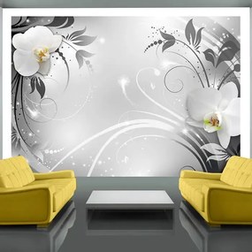 Fototapeta - Orchids on silver Veľkosť: 150x105, Verzia: Premium
