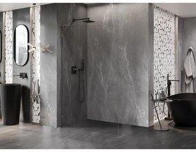 Mexen Lunar L sprchová stena ľavá 100 x 200 cm, 8mm číre sklo, brúsený grafit, 830L-100-000-66-00-L