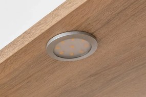 Kredenc II Ramiak 160 s osvetlením, sonoma (sklo hranaté , paula, doska sonoma)