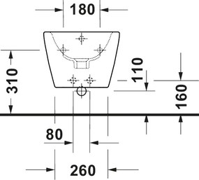 Duravit 27271500002 - Závesný bidet D-CODE keramika/lesklá biela