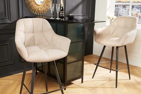 Dizajnová barová otočná stolička Vallerina béžová
