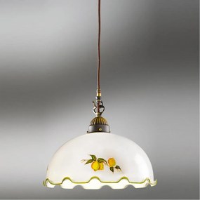 Kolarz 731.30.116 - Závesný luster na lankách NONNA 1xE27/75W/230V pr. 20 cm citrónový