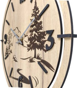 Moderné nástenné hodiny s gravírovaním Lesa | LEDNIC: HDF - Javor 30 cm 4800-115386 HDF0700-ruky-silver