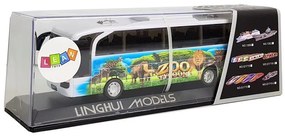 LEAN TOYS Autobus 22 cm s africkým motívom - biely