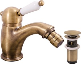 Slezák - RAV Bidetová batéria s výpusťou LABE - L545.xSM, Stará mosadz (Bronz) SLEZÁK RAV-Pripojovacie hadičky - závit: 3/8"
