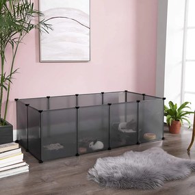 Ohrádka pre malé domáce zvieratá, 20 panelov, šedá