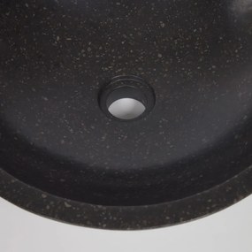 Čierne umývadlo z terrazzo Kave Home Sunday, ø 40 cm