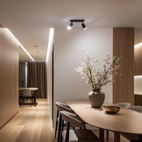 Brilagi - Kúpeľňové bodové svietidlo SELE 2xGU10/30W/230V IP44 čierna