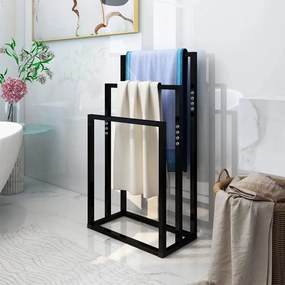 Vešiak na uteráky STOIC čierny