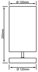 Brilliant - Stolná lampa CLARIE 1xE14/40W/230V matný chróm/biela