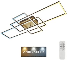 Brilo Brilo - LED Stmievateľný prisadený luster FRAME LED/51W/230V hnedá/zlatá + DO BL1271