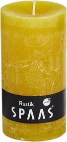 Stĺpová sviečka SPAAS RUSTIK 13 cm žltá