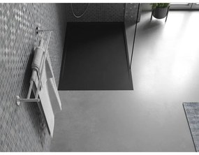 Mexen Amon, SMC obdĺžniková sprchová vanička 130 x 70 cm, čierna, 4F707013