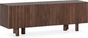 Hnedý TV stolík z mangového dreva 160x55x40 cm Tamira – MOME