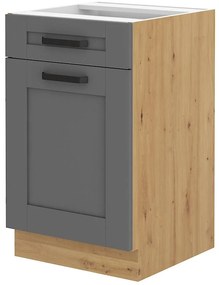 Dolná kuchynská skrinka Lucid 50 D 1F 1S (dub artisan + dustgrey). Akcia -6%. Vlastná spoľahlivá doprava až k Vám domov. 1045587
