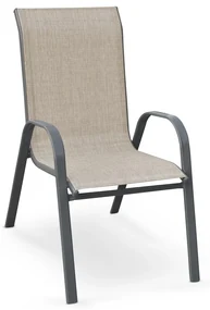 Záhradná stolička Mosler, sivá