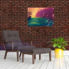 Obraz - Olejomaľba, Plavba do fantastickej ríše (70x50 cm)