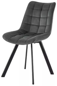 LuxuryForm DESIGN Jedálenská stolička ORLEN VELUR - tmavo šedá