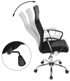 Kancelárska stolička so sieťkou, čierna
