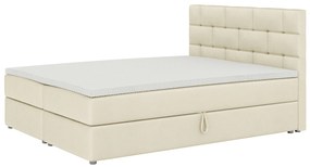 Manželská posteľ Boxspring 140x200 cm Waller Comfort (béžová) (s roštom a matracom). Vlastná spoľahlivá doprava až k Vám domov. 1056367