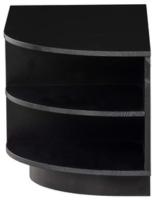 Čierny modulárny TV stolík z borovicového dreva 78x40 cm Finca – WOOOD