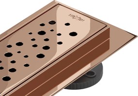 Mexen Flat 360° M12 sprchový žľab 60 cm, ružové zlato, 1621060-40