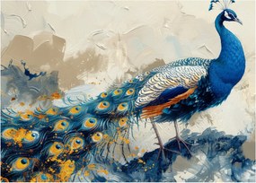 Obraz - Páv, maľba (70x50 cm)