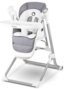 Lionelo - Detská jedálenská stolička NILES šedá 4xAA