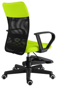 Detská stolička Neoseat MONKEY s podnožou — látka, čierna / reflexná zelená