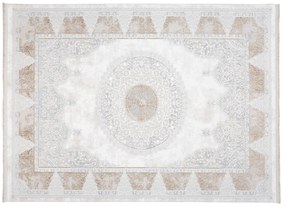 Jemný vintage koberec s béžovými ornamentmi