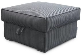 Sivý taburet SMART COSARO s úložným priestorom 65x65 cm