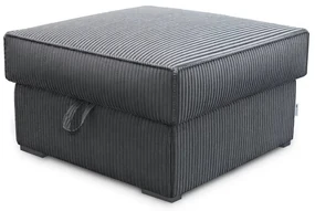 Sivý taburet SMART COSARO s úložným priestorom 65x65 cm