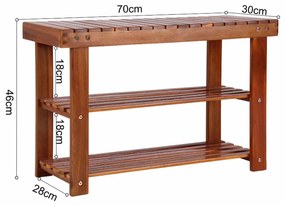 InternetovaZahrada Botník a lavica 2v1 agát - 70x30x46 cm