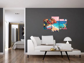 Obraz - Karavan pri oceáne (90x60 cm)