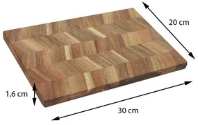 Excellent Houseware Doska na krájanie Wood, akácia, 30x20 cm