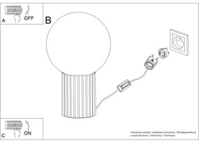 Sollux SL.1711 - Stolná lampa HALO 1xG9/8W/230V pr. 12 cm biela