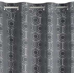ZÁVES NA KRÚŽKOCH KAJA 135X250 CM VZOROVANÁ