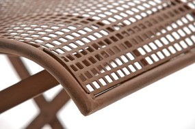 Kovová skladacia stolička Kiran - Hnedá antik