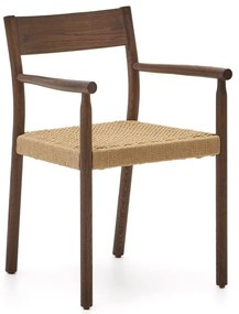 Hnedá/v prírodnej farbe jedálenské stoličky z dubového dreva Yalia – Kave Home