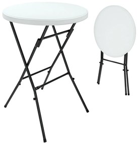 Casaria Plastový párty stôl LYDA, Ø72x110cm, biela