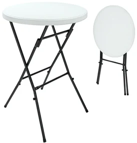 Casaria Plastový párty stôl LYDA, Ø72x110cm, biela