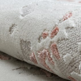 Dywany Łuszczów, Kusový koberec Allure 1961 white/pink, 160x220, ružová, kancelária